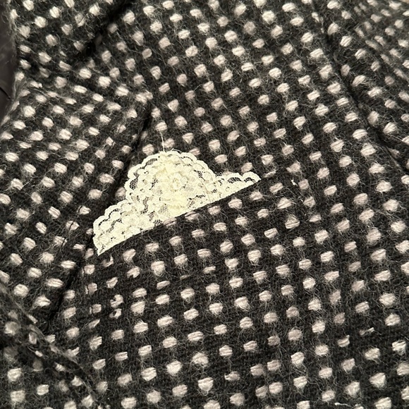 Vintage Christian Dior Black White Tweed Wool Blazer - Picture 6 of 11